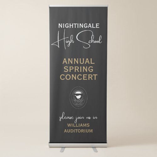 High School Chorus Band Concert Music Event Logo Retractable Banner