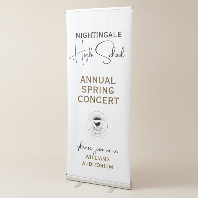 High School Chorus Band Concert Music Event Logo  Retractable Banner (3/4)