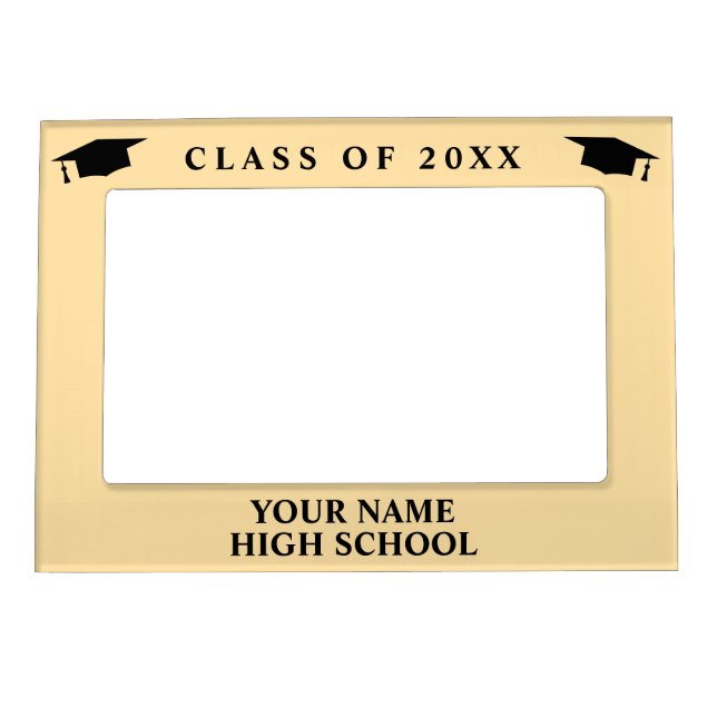 High School Class Graduation Photo Custom Magnetic Frame (Front)