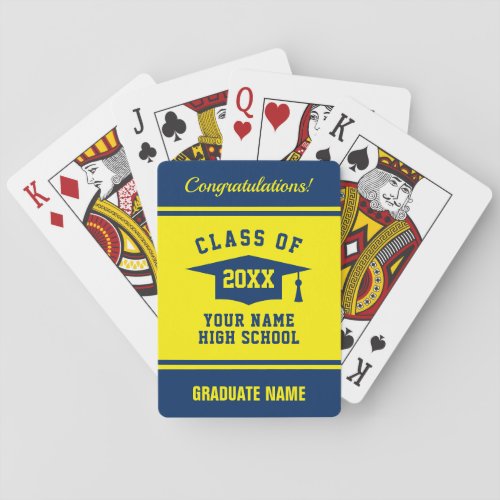 High School Class of 20XX graduation party favor Poker Cards