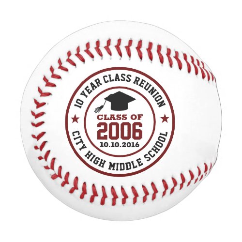 High School Class Reunion College Graduation Year Baseball