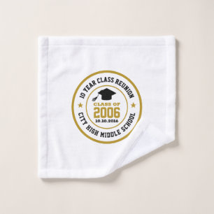 High School Class Reunion College Graduation Year Bath Towel Set