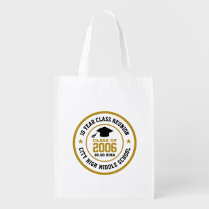 High School Class Reunion College Graduation Year Grocery Bag