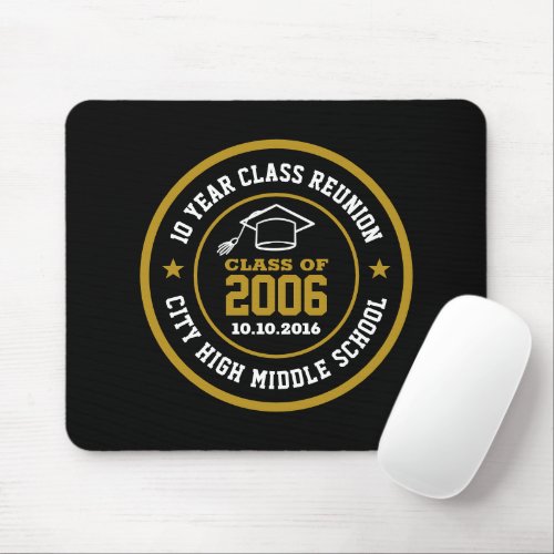 High School Class Reunion College Graduation Year Mouse Pad