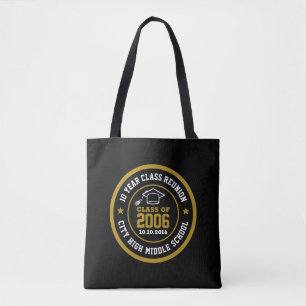 High School Class Reunion College Graduation Year Tote Bag