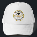 High School Class Reunion College Graduation Year Trucker Hat<br><div class="desc">Personalized school reunion gifts and merchandise for high school graduate and college alumni. All texts are editable to fit your occasion. Background color and text color are editable using the design tool. Perfect souvenir for school or college reunion.</div>