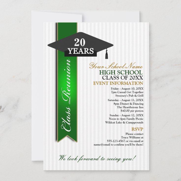 High School Class Reunion Invitation | Zazzle