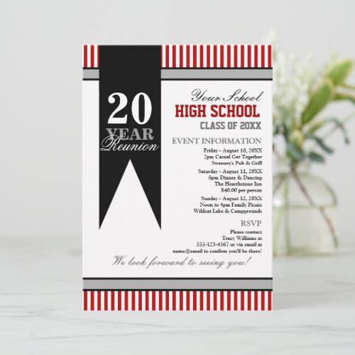 High School Class Reunion Invitation