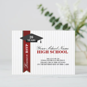 High School Class Reunion RSVP Card