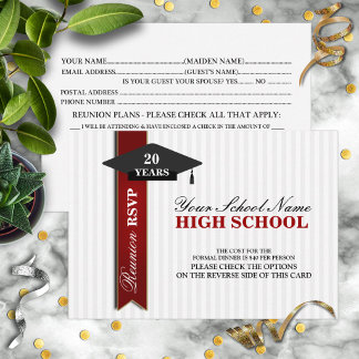 High School Class Reunion RSVP Card