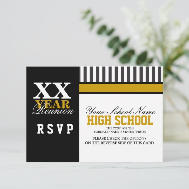 High School Class Reunion RSVP Invitation (Standing Front)