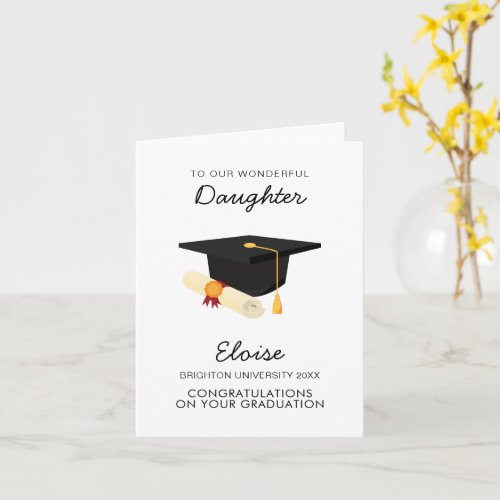 High School College Daughter Graduation Party Gift Card