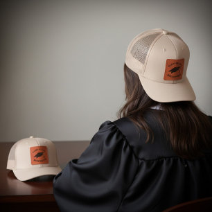 High School College Graduate Graduation Class Leather Patch Hat