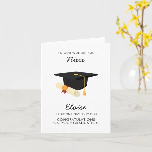 High School College Niece Graduation Party Gifts Card