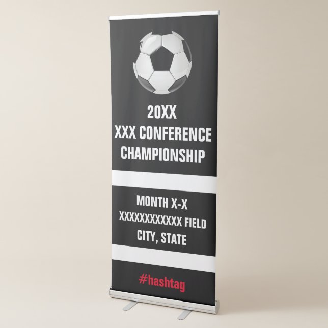 High School / College Soccer Conference Tournament Retractable Banner (3/4)
