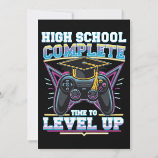 High School Complete Gamer Gaming Graduation Invitation