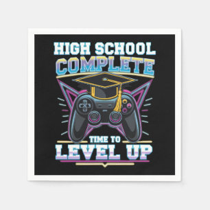 High School Complete Gamer Gaming Graduation Napkins