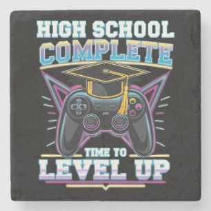 High School Complete Gamer Gaming Graduation Stone Coaster