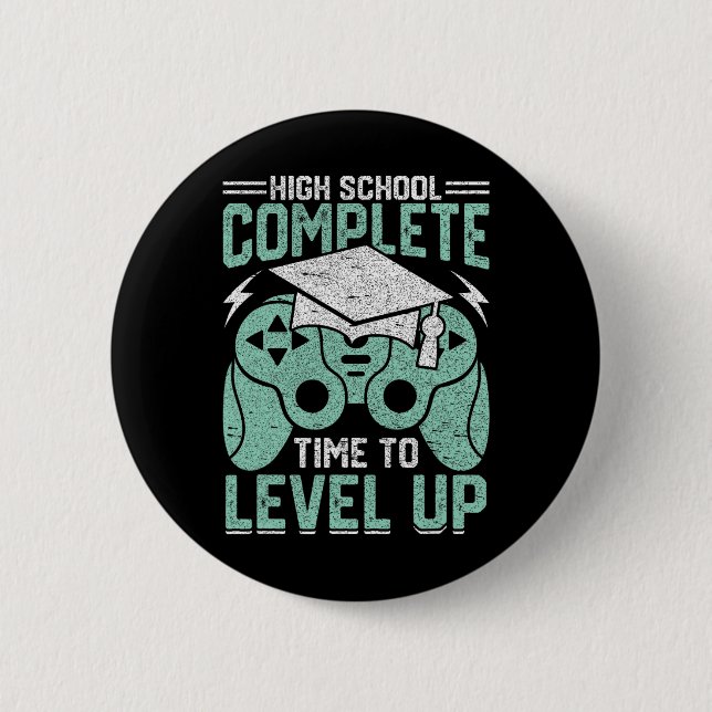 High School Complete Time To Level Up Video Game G Button (Front)