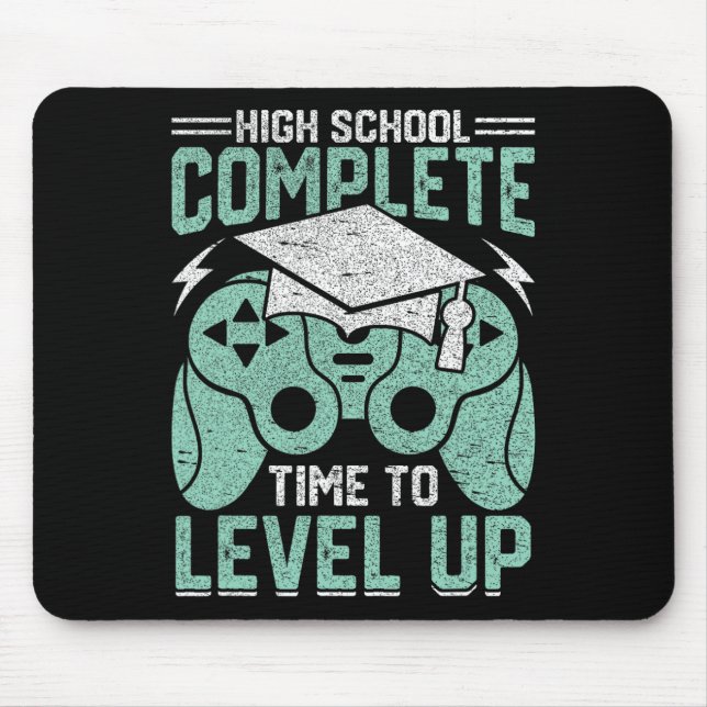 High School Complete Time To Level Up Video Game G Mouse Pad (Front)