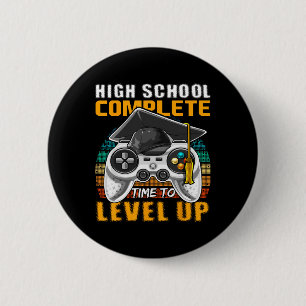 High School Complete Video Game Senior Graduation Button
