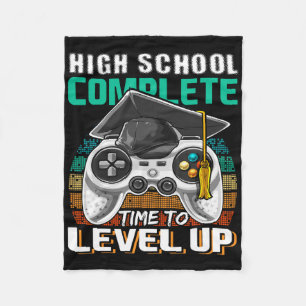 High School Complete Video Game Senior Graduation Fleece Blanket