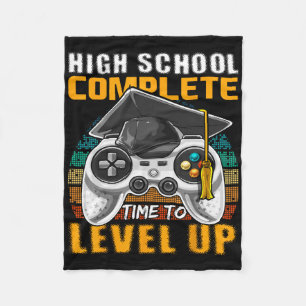 High School Complete Video Game Senior Graduation Fleece Blanket