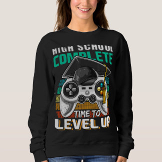 High School Complete Video Game Senior Graduation  Sweatshirt