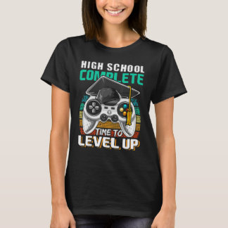 High School Complete Video Game Senior Graduation  T-Shirt