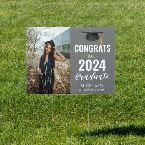 High School Congratulations Graduate Photo  Sign