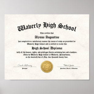 Buy Realistic Fake High School Diploma