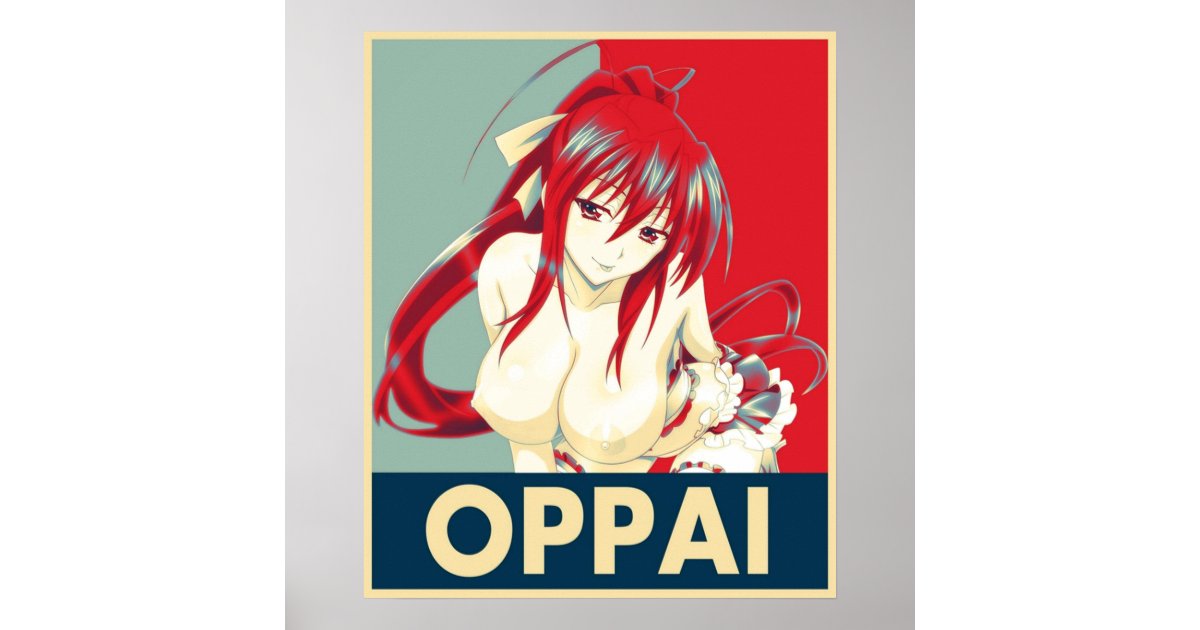 High School DxD Akeno Himejima Oppai Pop Art Poster | Zazzle