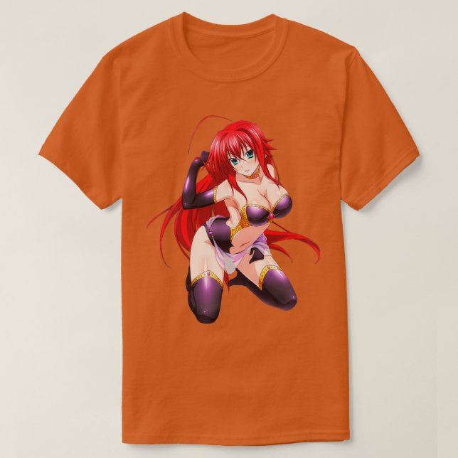 High School DxD Rias Gremory Black Suit T-Shirt (Design Front)