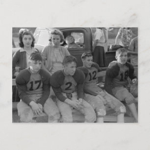High School Football, 1941 Postcard