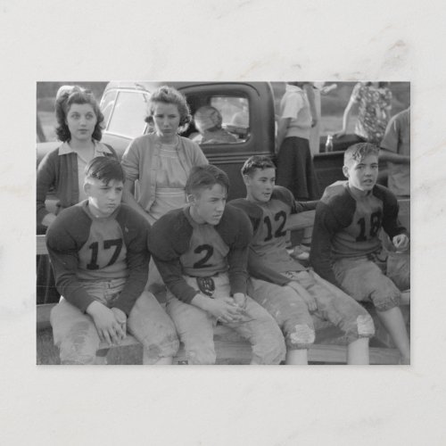 High School Football 1941 Postcard