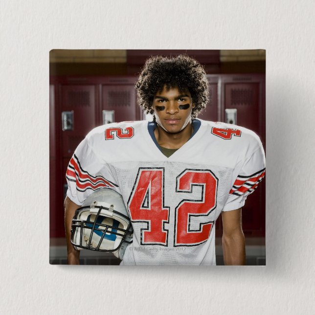 High School football player Button (Front)