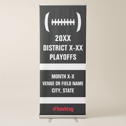 High School Football Playoffs or Championship Game Retractable Banner