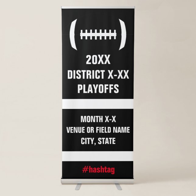 High School Football Playoffs or Championship Game Retractable Banner (Front)