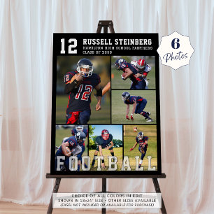 High School Football Senior Night 6 Photo Collage Foam Board