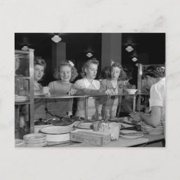 High School Girls, 1940s Postcard