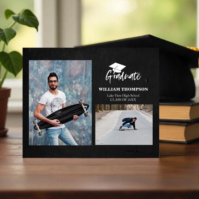 High School Grad Announcement Budget Chalk Black (Creator Uploaded)