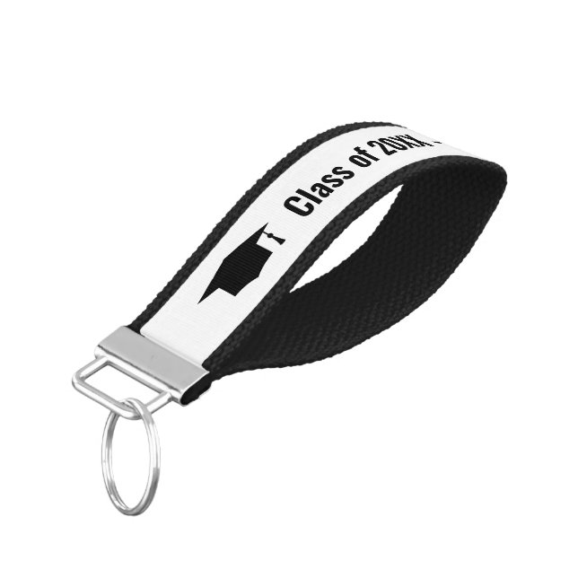 High School graduate custom wrist keychain gift (Angled Down)