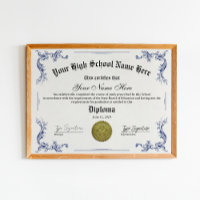 High School graduate Diploma, GED certificate 