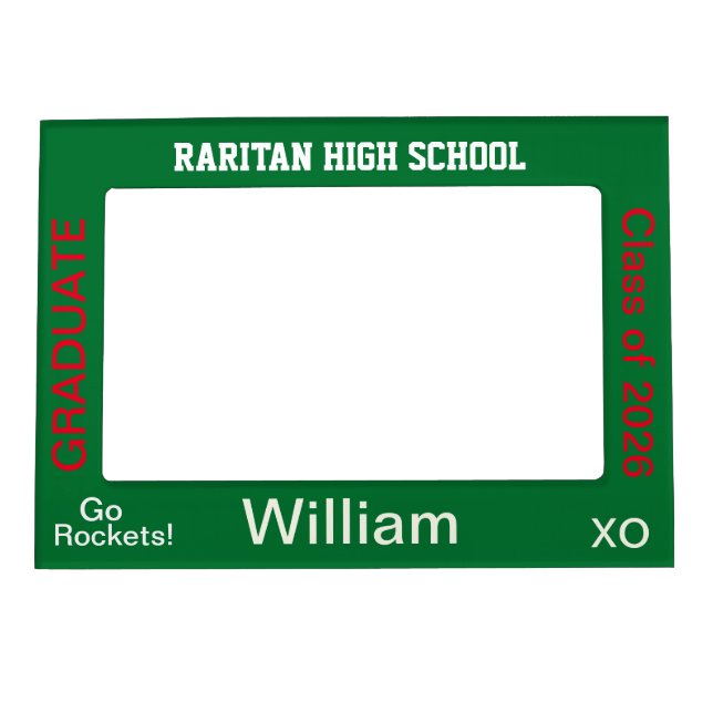 High School Graduate Green Magnetic Frame (Front)