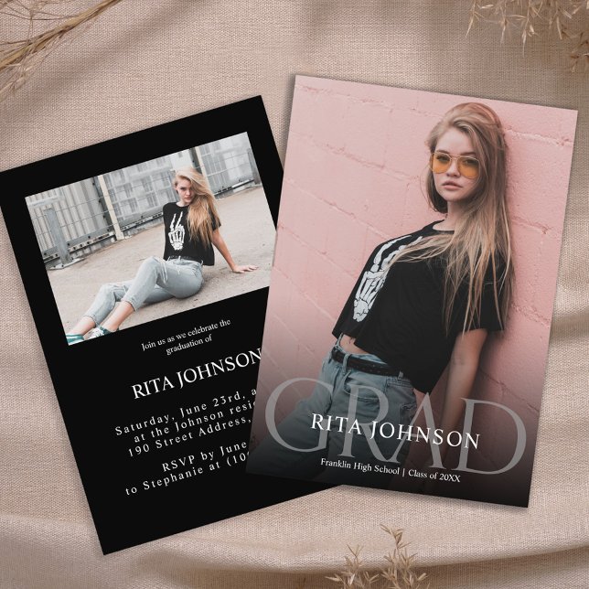 High School Graduate Party Photo Graduation Invitation (High School Graduate Party Photo Graduation Invitation)