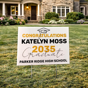High School Graduate Yard Sign