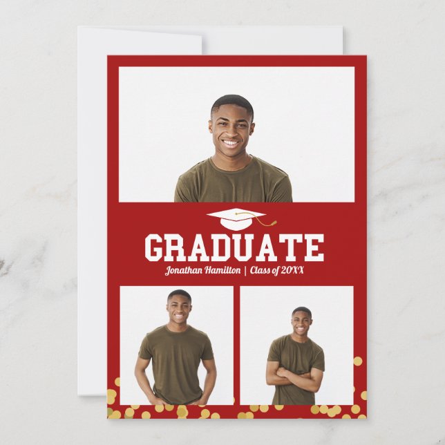 High School Graduation Announcement Photo Cards (Front)