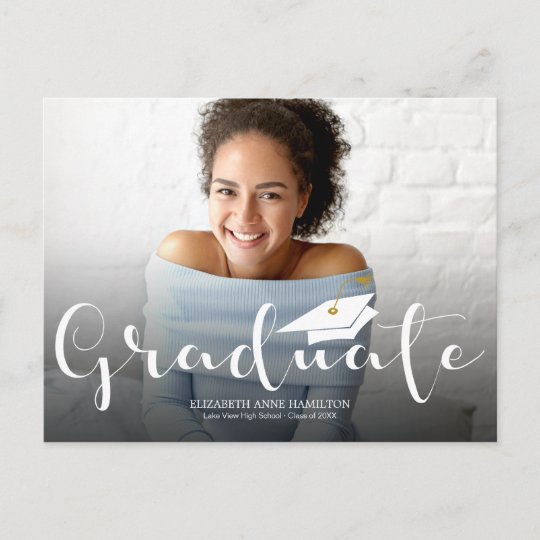 High School Graduation Announcement Photo Postcard | Zazzle.com