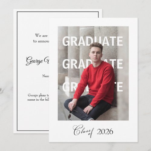 High School Graduation Announcement unique