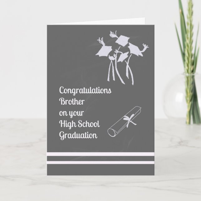 High School Graduation Card for Brother (Front)